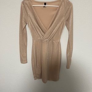 SPARKLY NUDE DRESS XS